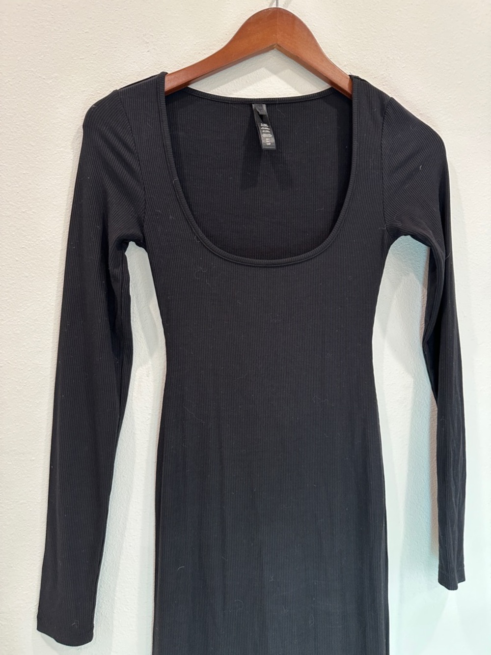 SKIMS Onyx Black Soft Lounge Long Sleeve Dress size Small - Picture 3 of 5